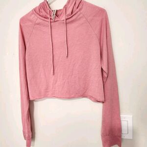 Ever Hottie Cropped  Hoodie In Size Medium Pink Color Lightweight.  New